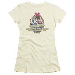 I Love Lucy - Great Shot! Juniors T-Shirt In Cream