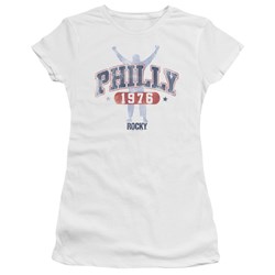 Rocky - Philly 1976 Juniors T-Shirt In White