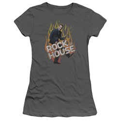 House - Rock The House Juniors T-Shirt In Charcoal