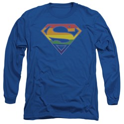 Superman - Mens Prismatic Shield Longsleeve T-Shirt