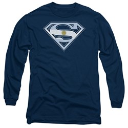 Superman - Mens Argentinian Shield Longsleeve T-Shirt