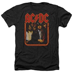 Acdc - Mens Group Distressed Heather T-Shirt