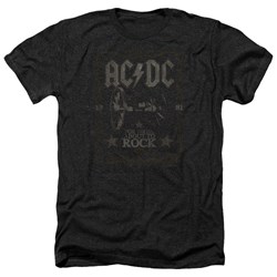 Acdc - Mens Rock Label Heather T-Shirt
