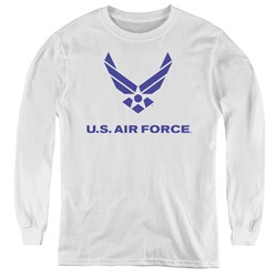 Air Force - Youth Distressed Logo Long Sleeve T-Shirt
