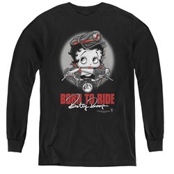 Betty Boop - Youth Born To Ride Long Sleeve T-Shirt