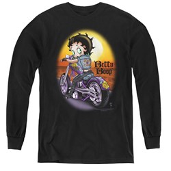 Betty Boop - Youth Wild Biker Long Sleeve T-Shirt