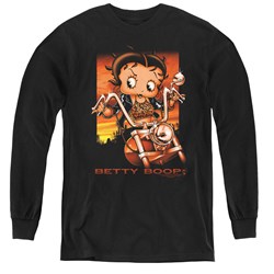 Betty Boop - Youth Sunset Rider Long Sleeve T-Shirt