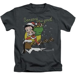 Betty Boop - Chimney Little Boys T-Shirt In Charcoal