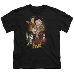 Betty Boop - Star Princess Big Boys T-Shirt In Black