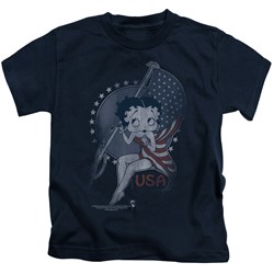 Betty Boop - Proud Betty Little Boys T-Shirt In Navy