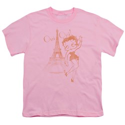 Betty Boop - Big Boys Oui Oui T-Shirt In Pink