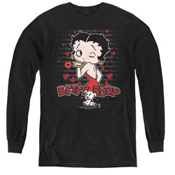 Betty Boop - Youth Classic Kiss Long Sleeve T-Shirt