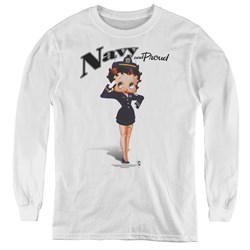 Betty Boop - Youth Navy Boop Long Sleeve T-Shirt