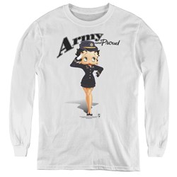 Betty Boop - Youth Army Boop Long Sleeve T-Shirt