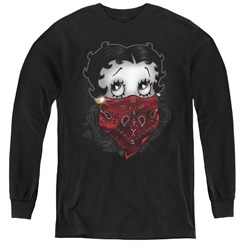 Betty Boop - Youth Bandana & Roses Long Sleeve T-Shirt