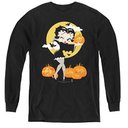 Betty Boop - Youth Vamp Pumkins Long Sleeve T-Shirt