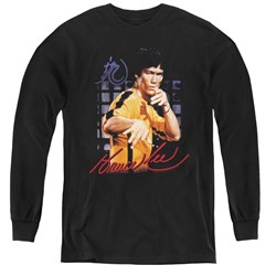 Bruce Lee - Youth Yellow Jumpsuit Long Sleeve T-Shirt