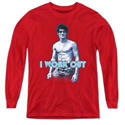 Bruce Lee - Youth Lee Works Out Long Sleeve T-Shirt