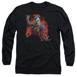 Batman - Mens Joker'S Ave Long Sleeve Shirt In Black