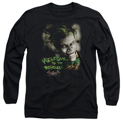 Batman - Mens Welcome To The Madhouse Long Sleeve Shirt In Black