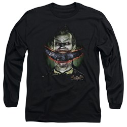Batman - Mens Crazy Lips Long Sleeve Shirt In Black