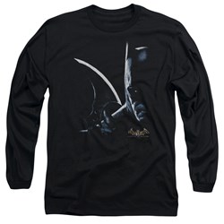 Batman - Mens Arkham Batman Long Sleeve Shirt In Black