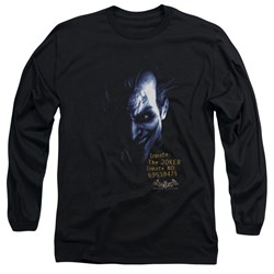 Batman - Mens Arkham Joker Long Sleeve Shirt In Black