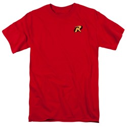 Batman - Robin Logo Adult T-Shirt In Red