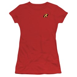 Batman - Robin Logo Juniors T-Shirt In Red