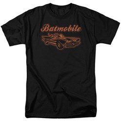 Batman - Batmobile Adult T-Shirt In Black