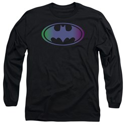 Batman - Mens Gradient Bat Logo Long Sleeve Shirt In Black