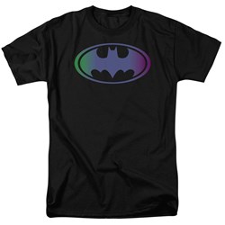 Batman - Gradient Bat Logo Adult T-Shirt In Black