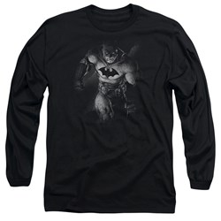 Batman - Mens Materialized Long Sleeve Shirt In Black