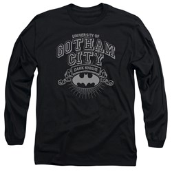 Batman - Mens University Of Gotham Long Sleeve Shirt In Black