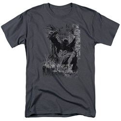 Batman - The Knight Life Adult T-Shirt In Charcoal