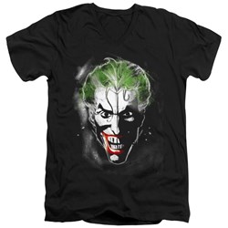 Batman - Mens Face Of Madness V-Neck T-Shirt