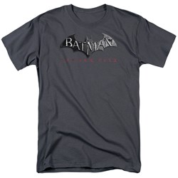 Batman: Arkham City - Arkham City Logo Adult T-Shirt In Charcoal