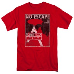 Batman: Arkham City - No Escape Adult T-Shirt In Red