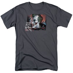 Batman: Arkham City - Plenty Wrong Adult T-Shirt In Charcoal