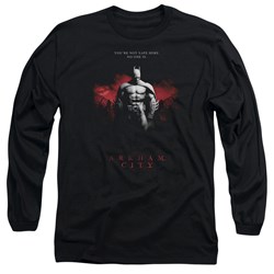 Batman: Arkham City - Mens Standing Strong Long Sleeve Shirt In Black