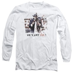 Batman: Arkham City - Mens We Want You Long Sleeve Shirt In White