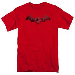 Batman: Arkham City - In The City Adult T-Shirt In Red