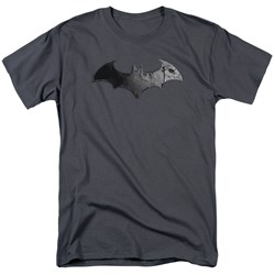 Batman: Arkham City - Bat Logo Adult T-Shirt In Charcoal