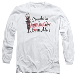 Batman: Arkham City - Mens Somebody Loves Me Long Sleeve Shirt In White