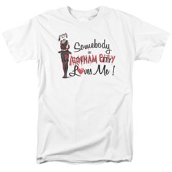 Batman: Arkham City - Somebody Loves Me Adult T-Shirt In White