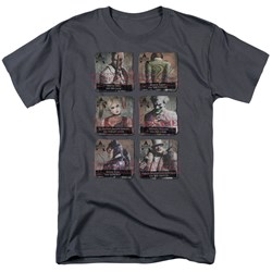 Batman: Arkham City - Arkham Lineup Adult T-Shirt In Charcoal