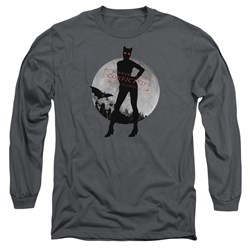 Batman: Arkham City - Mens Catwoman Convicted Long Sleeve Shirt In Charcoal