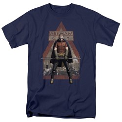 Batman: Arkham City - Arkham Robin Adult T-Shirt In Navy