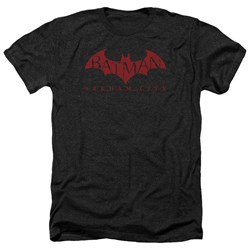 Arkham City - Mens Red Bat Heather T-Shirt