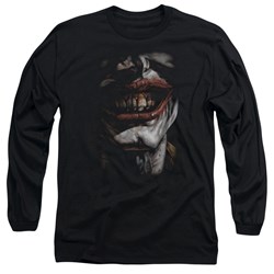 Batman - Mens Smile Of Evil Long Sleeve Shirt In Black